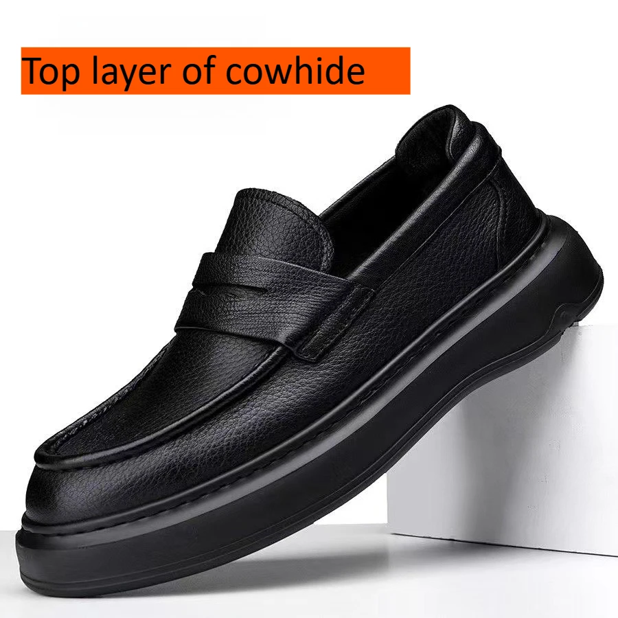 

Мужская обувь из натуральной кожи, весна-лето, деловая деловая формальная универсальная обувь на мягкой подошве, мужская повседневная кожаная обувь