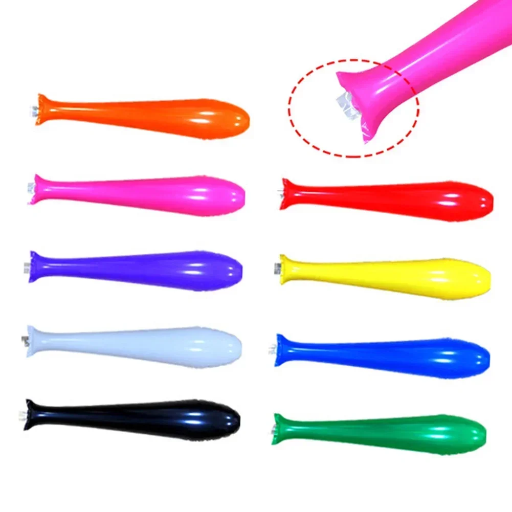 

10pcs Cheer Stick With 5pcs Straw Inflatable Wand Game Fans Cheering Props PE Material 58x15cm For Sports Match Sports Festivals