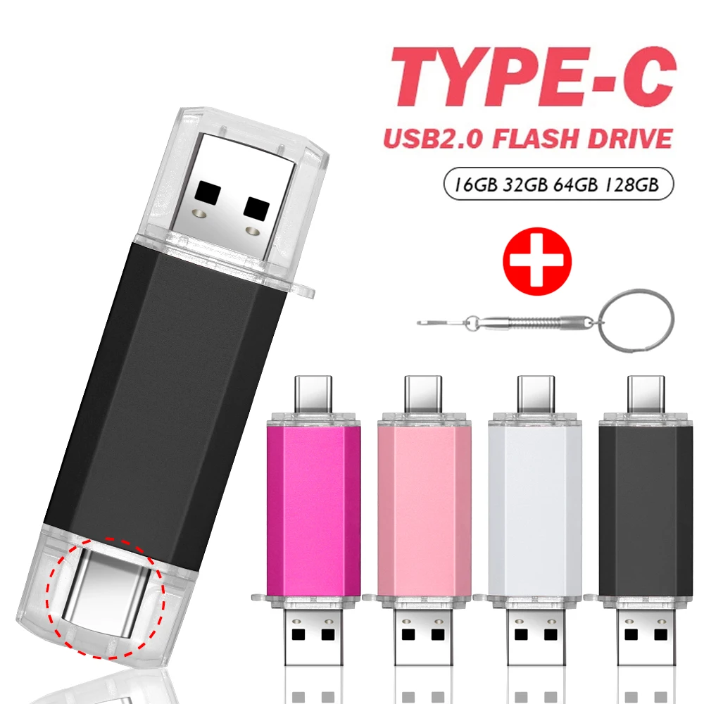 휴대폰 및 PC용 USB 스틱, 다기능 펜 드라이브, 64GB OTG 2.0, 128GB 플래시 드라이브, 256GB 16GB 128G 펜 드라이브