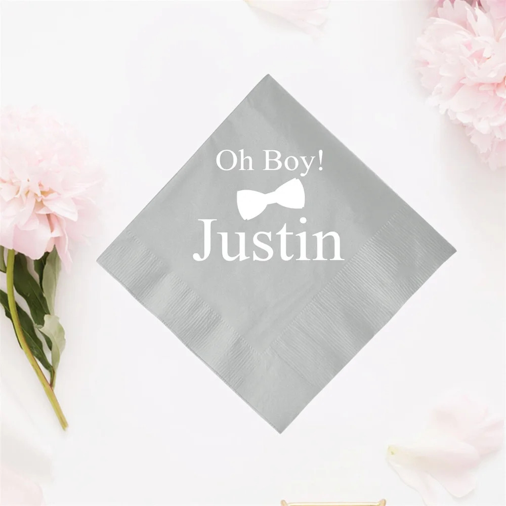 

50PCS Baby Shower Custom Napkins, Personalized Napkins and Party Favors for Baby Showers, Napkin Favors, Baby Shower Party Favor