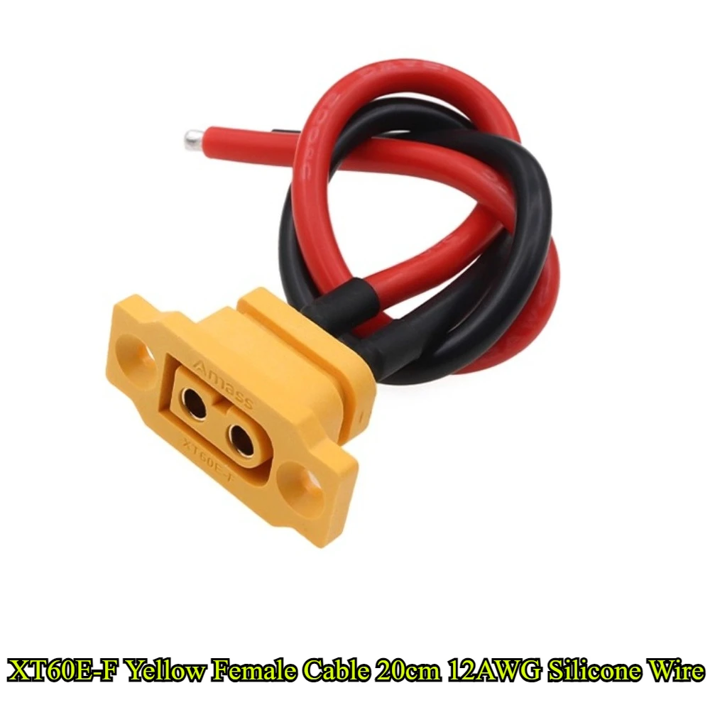XT60E-F Female Plug XT60H-M Male Bullet Plug Connector Wire Cable 20cm 12AWG Silicone Wire For RC FPV Lipo Battery RC Quadcopter