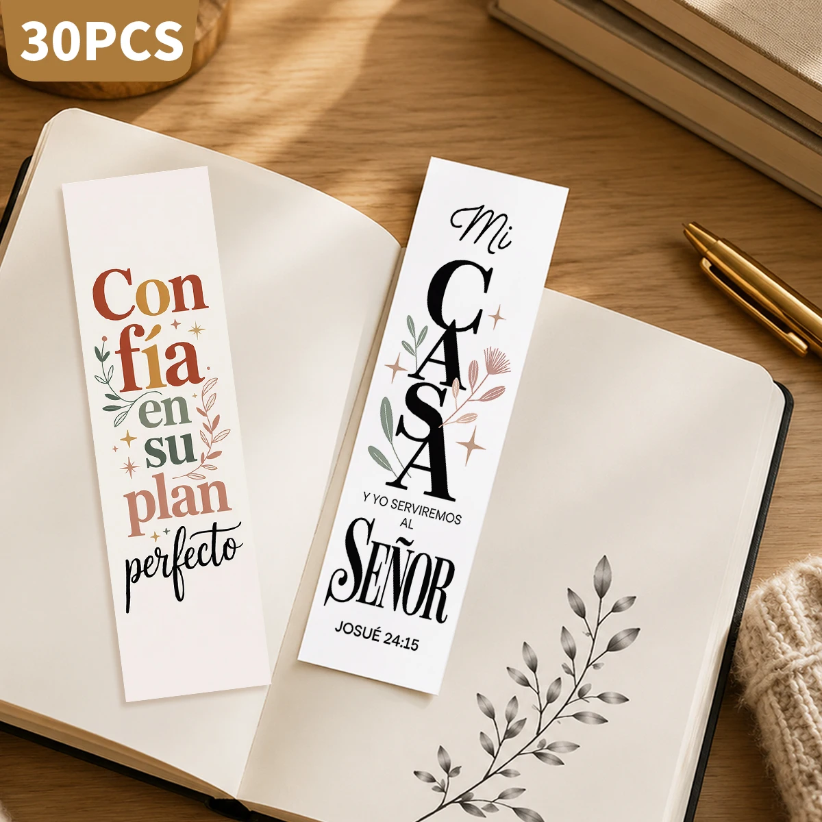 30 Stück spanische inspirierende Bibelvers-Lesezeichen für den Bibelstudium, Geschenkdekorationen für christliche Dienste, Gebetsjournale – Detail 4