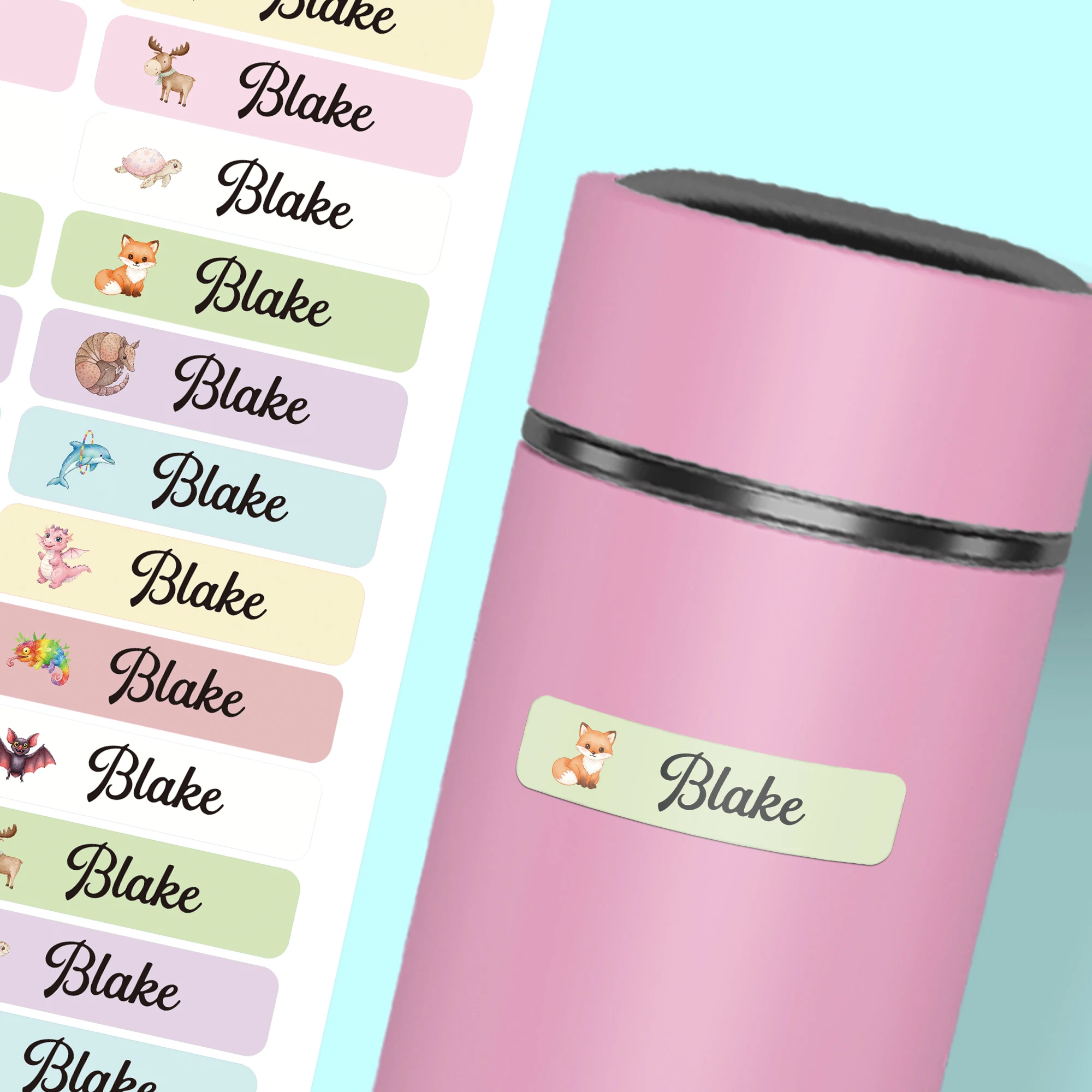 ملصق اسم الطفل ذاتي اللصق مخصص علامة رياض الأطفال مخصصة في ملصقات مقاومة للماء متعددة الصوت #2
