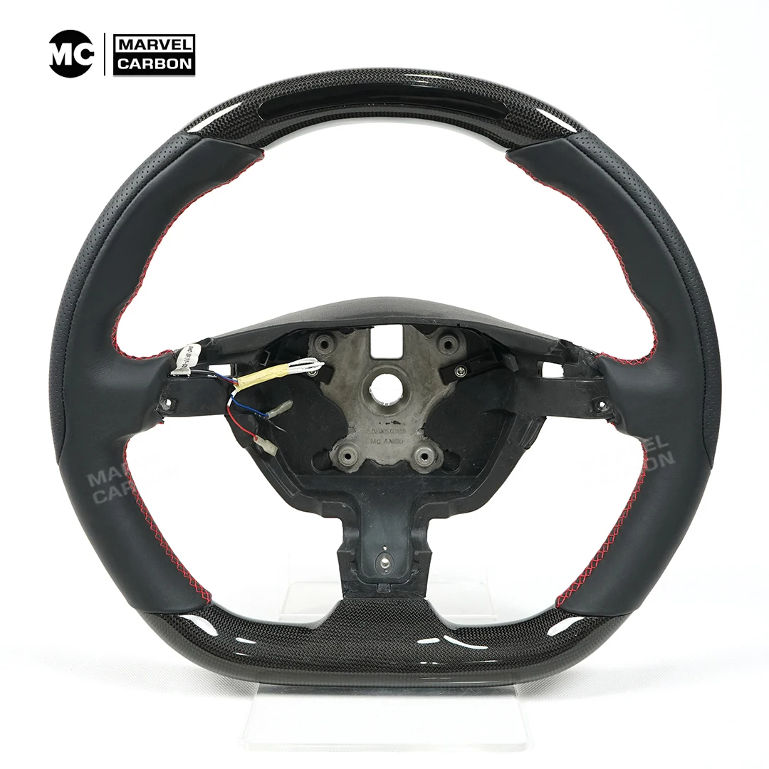 

MC For Ferrari Carbon Fiber Steering Wheel Private Custom LED Screen Spot Direct Delivery No Airbags