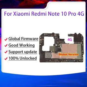 Bilashmart Redmi Note 10 Pro 4G Motherboard Original Unlocked Logic Board Mainboard Redmi Note 10 Pro 4G Plate Good Work Chip