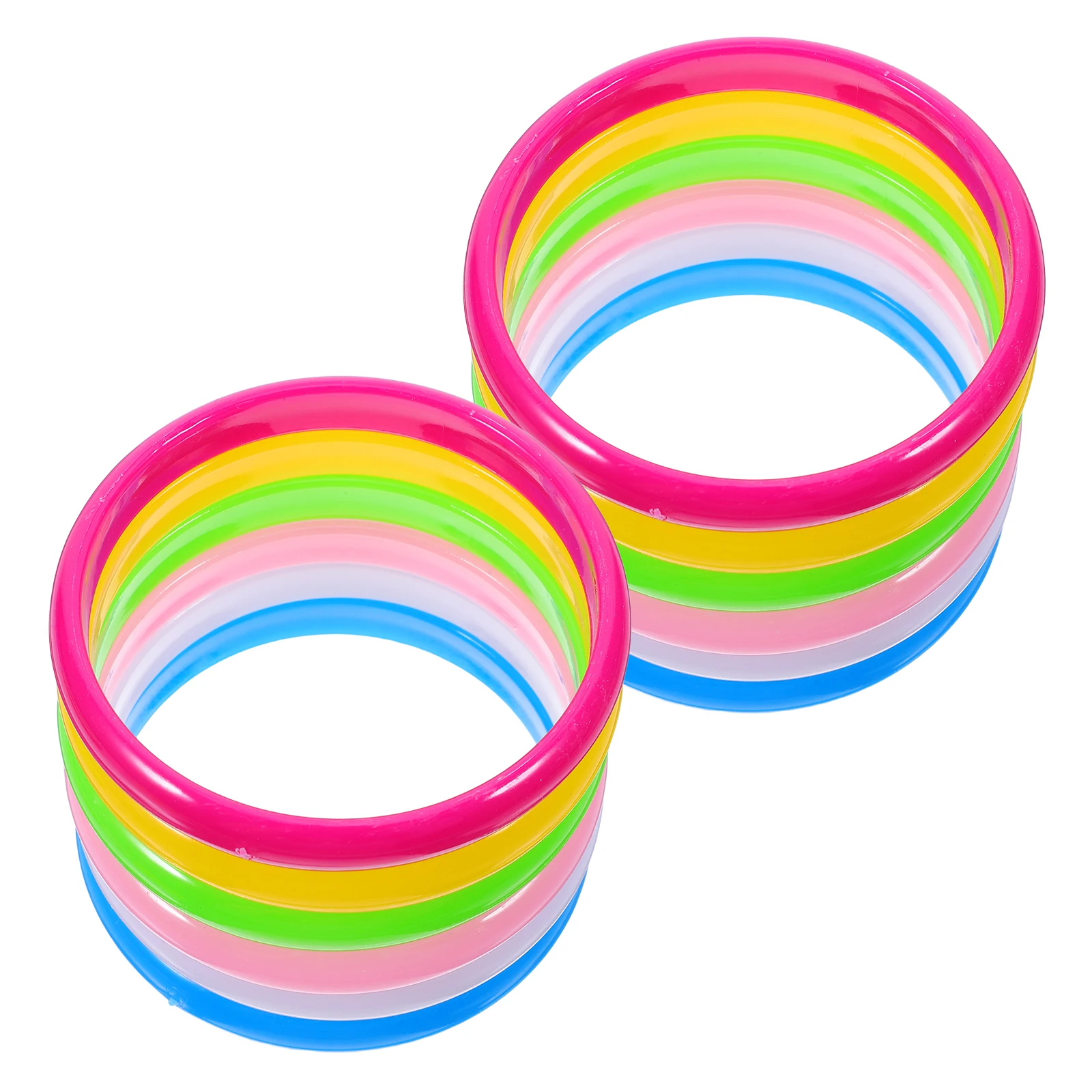 

48 Pcs Candy-Colored Bracelet Colorful Bangles Bracelets for Kids Plastic Fashion Girls Chunky Child
