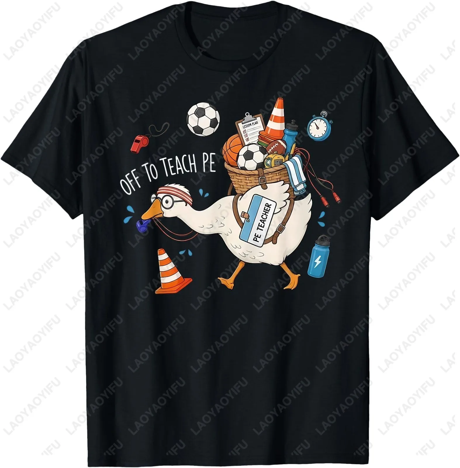 Going To Teach PE - Silly Goose T-shirt - Unisex T-shirt, Short-sleeved Round-neck, Loose-fitting, Fashionable and Fun Clothing