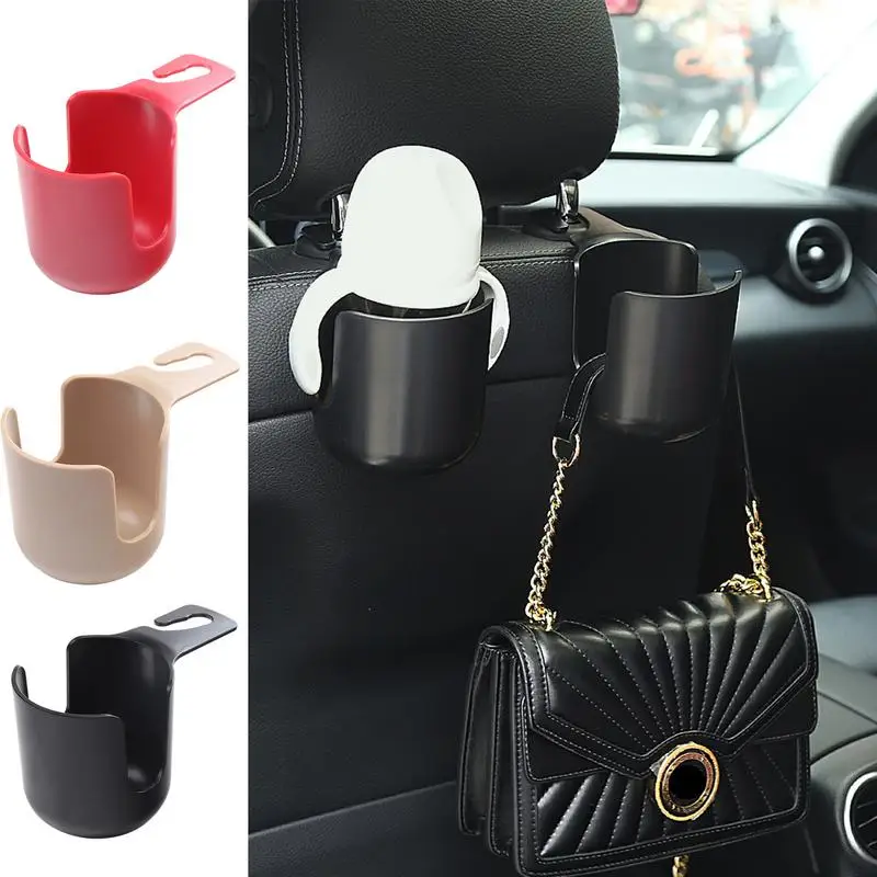 Back Seat Cup Holders For Cars Hangable Drink Cup Holder For Car Seat Back Multifunctional Car Interior Organizers Cup Rack Easy