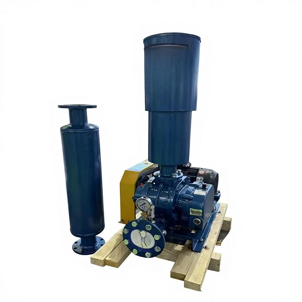 

Suitable for industrial high pressure electric AC cast iron roots blower vacuum pump three-leaf roots blower