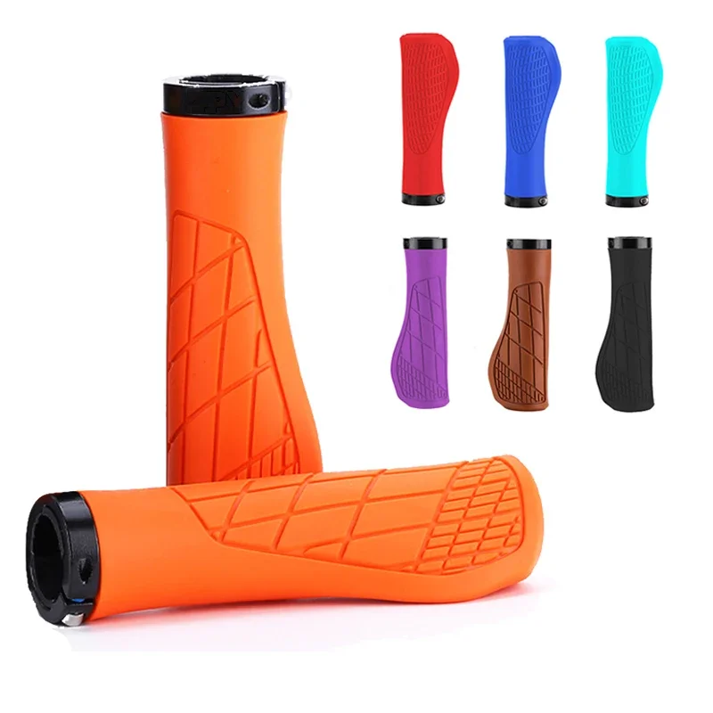 

Grips Shockproof Bike Handlebar Cover Anti-Slip Lock on Bike Handle Cuffs Ergonomic Cycling Rubber Ball Handle Grips