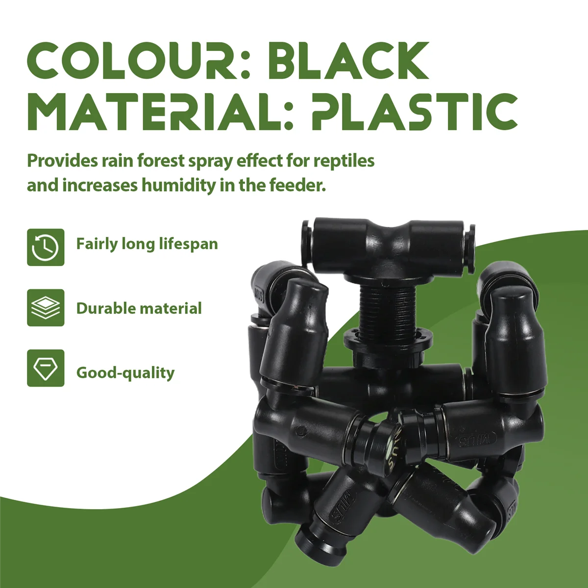 الزواحف مبيد ضباب الرش خزان الغابات المطيرة 360 قابل للتعديل حوض السمك المائية نظام تبريد الحيوانات الأليفة ، B #4