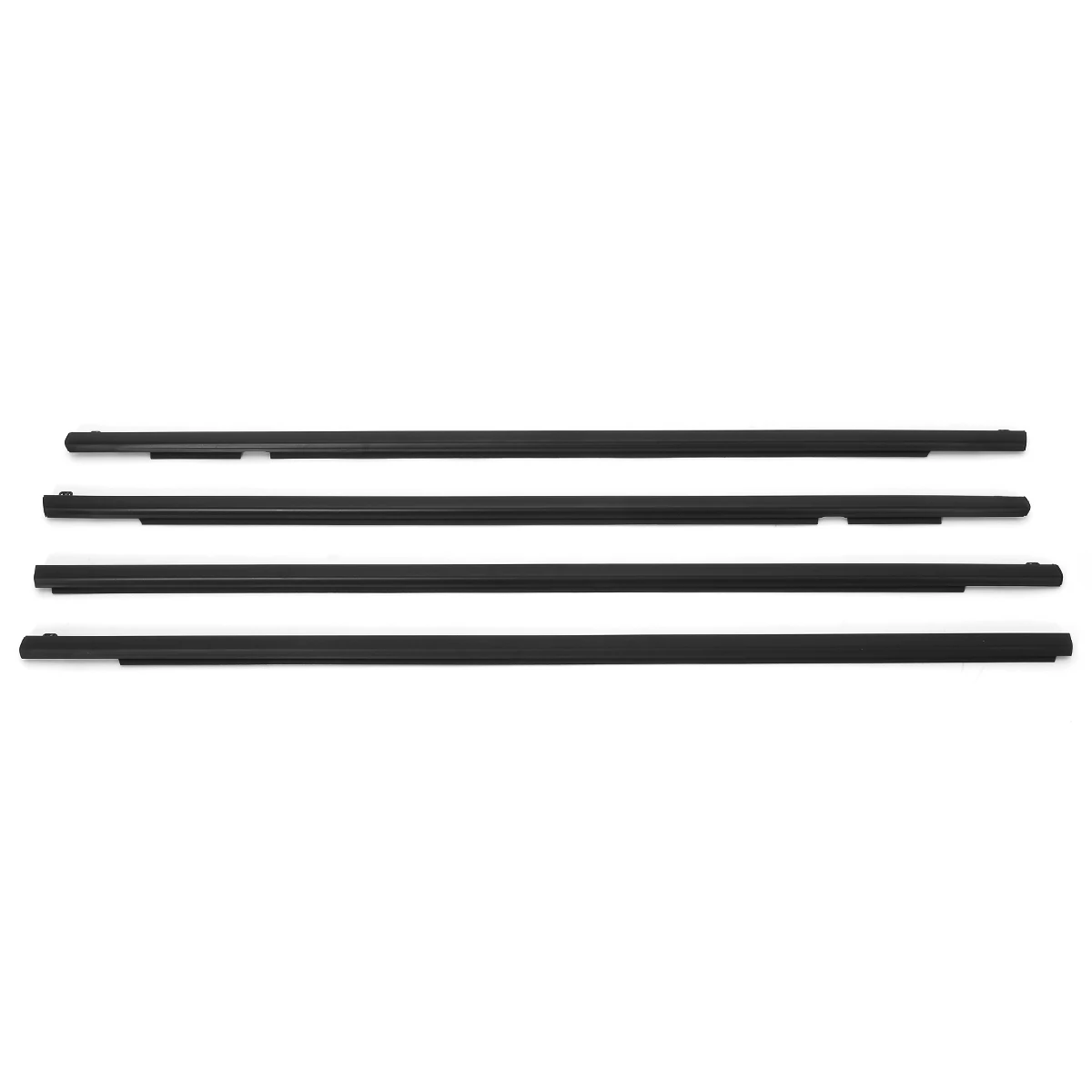 4 Pcs Car Window Door Belt Moulding Trims Weatherstrip Wind Rain Deflector Set For MAZADA 3 Black Auto Seals