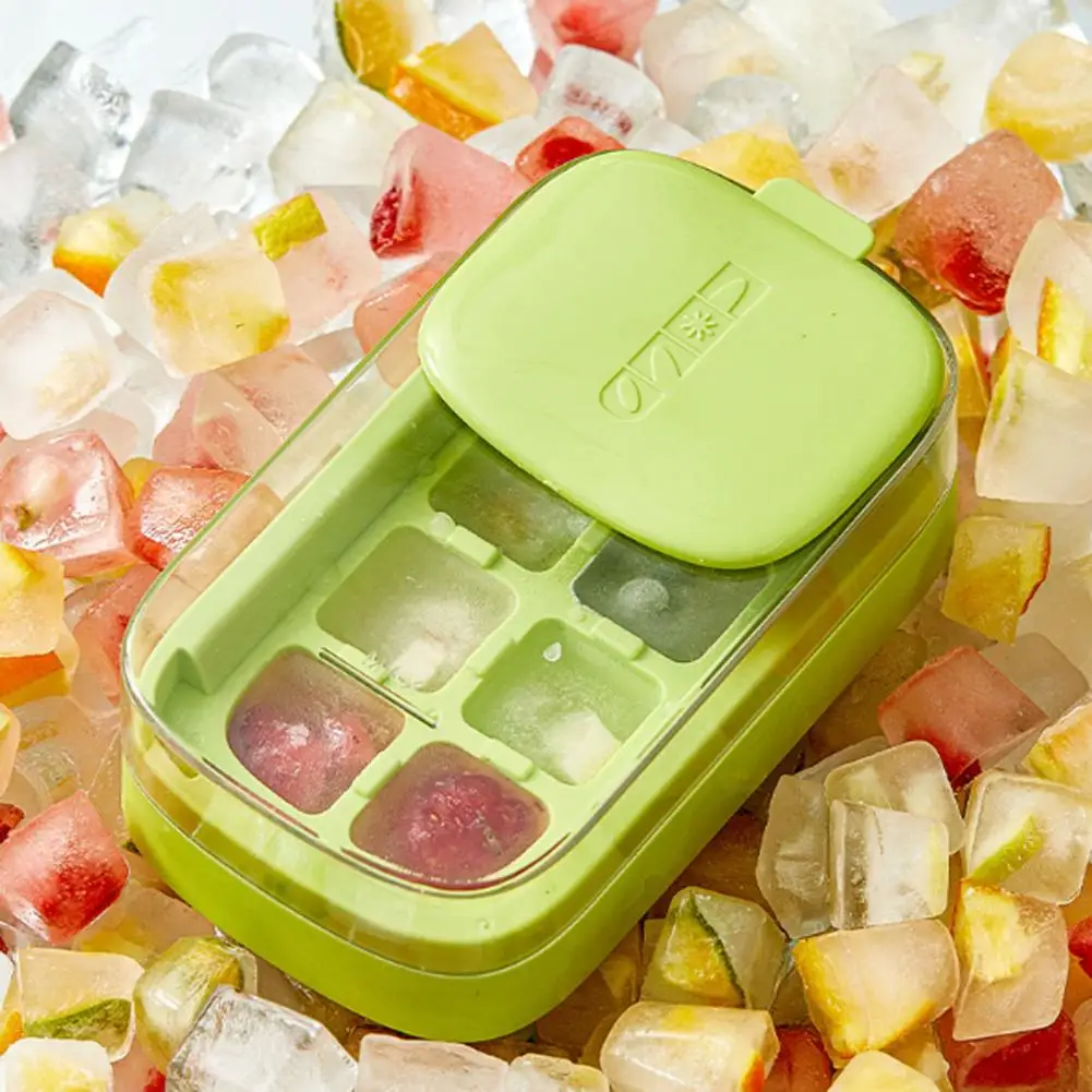 

Mini Press-Release Ice Cube Tray with Soft Bottom Plastic Mold for Freezer Easy-Release Leak-Proof Ice Maker for Home Ice Maker