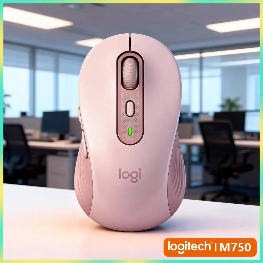 M750 Office Mouse - 4000 High DPI Tracking, Rubber Anti-Slip Grips, 3-Device Switch, Business Daily Pick Tool