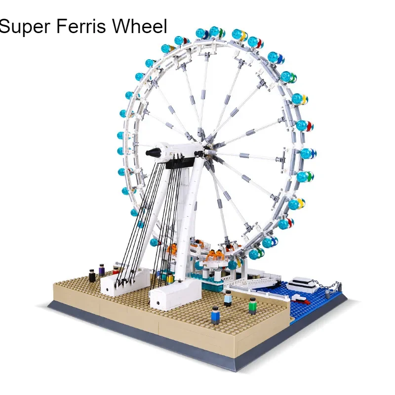 

City Ferris Wheel Building Blocks Big Famous Building Model Romantic Creative DIY Bricks Puzzled Toys For Girlfriend Kids Gifts