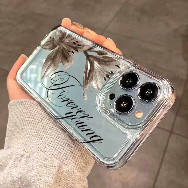 Transparente Lilienblumen-Handyhülle für Xiaomi 17 Pro Max 15 14 13 12 Pro 15 14 ULTRA 15 14 13 12 T Weiche Stoßfeste Schutzhülle – Detail 3