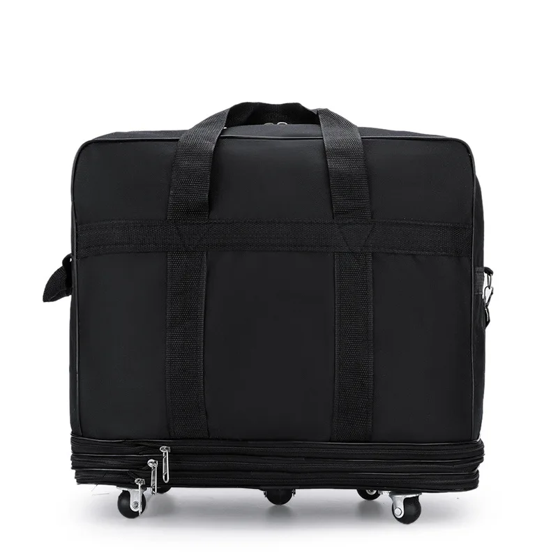 2023 New Large Capacity Foldable Durable Luggage Trolley Case Oxford Waterproof Durable Wheeled Travel Bag Luggage