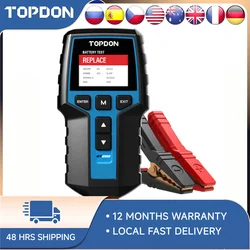 TOPDON BT200 12V Car Battery Tester Digital Automotive Diagnostic Battery Tester Analyzer Vehicle Cranking Charging Scanner Tool