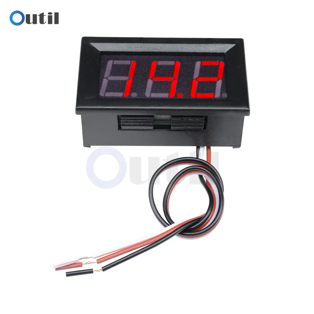 0.56 Inch DC LED Digital Voltmeter 0-30V Voltage Digital Ammeter 3 Wires Voltmeter Volt Panel Tester Meter For Motorcycle Car