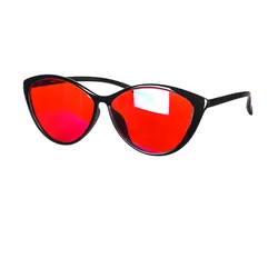 Women Glasses Y2k Cat Eye TR90 Frame Anti Blue Light Computer Glasses No Diopter Red Orange lens Better Sleep long time games