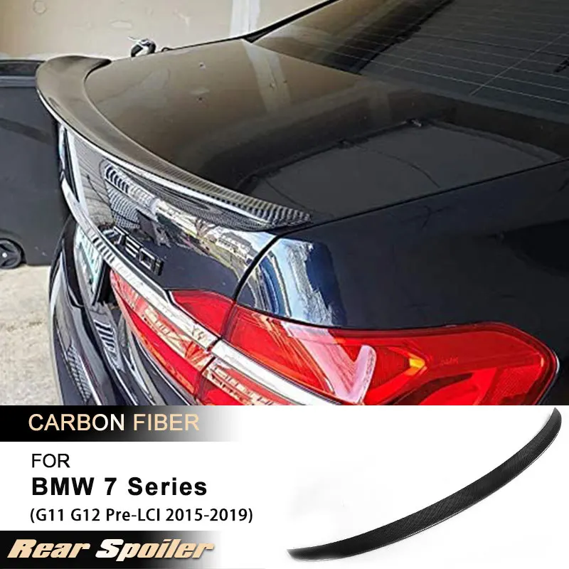 

Автомобильный задний спойлер багажника, крылья для BMW 7 серии G11 G12 740i 750i xDrive Pre-LCI 2015-2019, задний спойлер, крыло багажника, губа из углеродного волокна