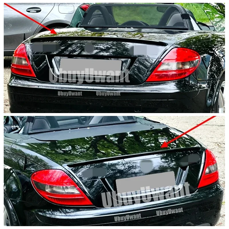 

For Benz SLK R171 SLK 200 SLK 35 Class 2005-2010 High Quality Carbon Fiber Spoiler Rear Trunk Wing Gloss Black Body Kit