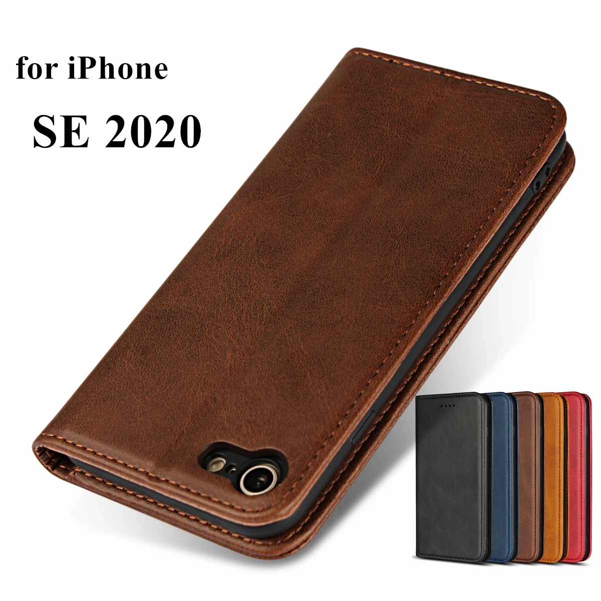 

Leather case for iPhone SE 2020 Flip case card holder Holster Magnetic attraction Cover for iPhone SE 2022 Wallet Case