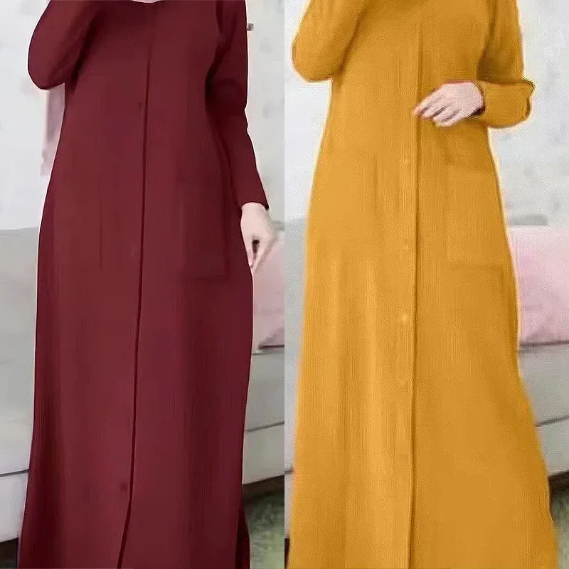 Autunno musulmano Set turchia Dubai Abaya donna camicia a maniche lunghe Set pantaloni causali abiti Abaya per le donne IsIamic Outifits