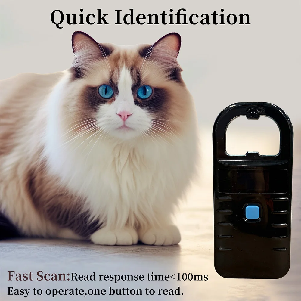 Pet Microchip Reader 134.2Khz Badge Scanner RFID Animal Ear Tag Dog RFID 125Khz EMID Reader FDX-B Protocol Scanner