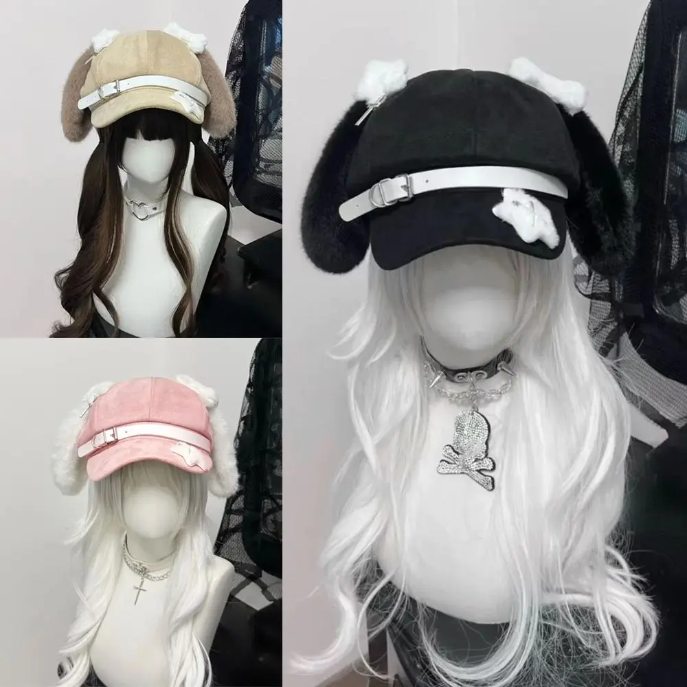 Cute Sweet Style Women's Berets Soft Fabric Dog Eared Newsboy Hat Winter Accessories Visors Cap Cosplay Events