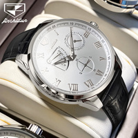 JSDUN 8921 Men's Watch Fashionable and Minimalist Business Waterproof Leather Strap Luxury Brand Automatic Mechanical Men Watch