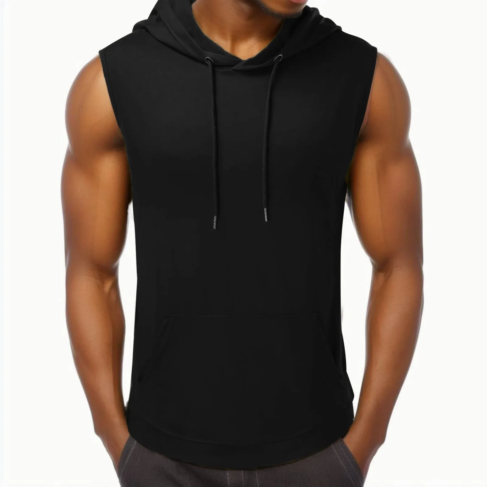 

Men's T Shirt Solid Color Casual Blouse Tunic Sleeveless Men's Blouse Muscles Casual Solid Comfy Brief Color Breathable Hoodie