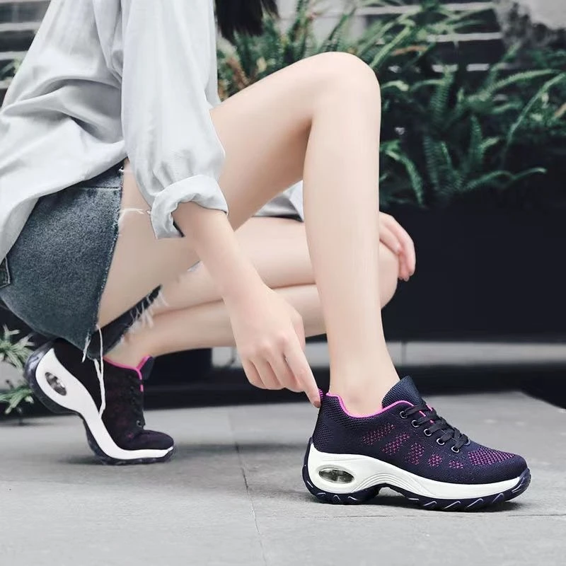 Women Professional Dance Shoes Shuffle Hip Hop Sneakers Soft Sole Breathable Mesh Air Cushion Stage Trainers view 4