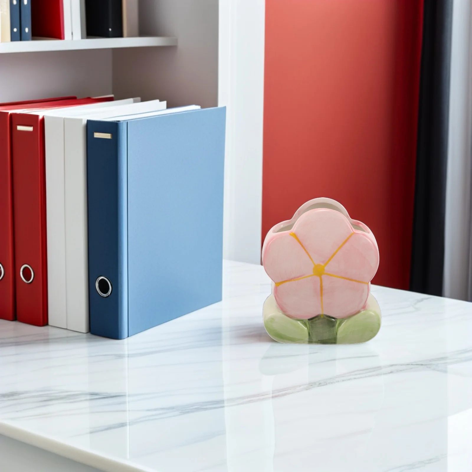 

Flower Pencil Holder Cute Desk Organizer Decorative Pen Stand for Office Study Creative Flower Desk Accessories Pen Storage