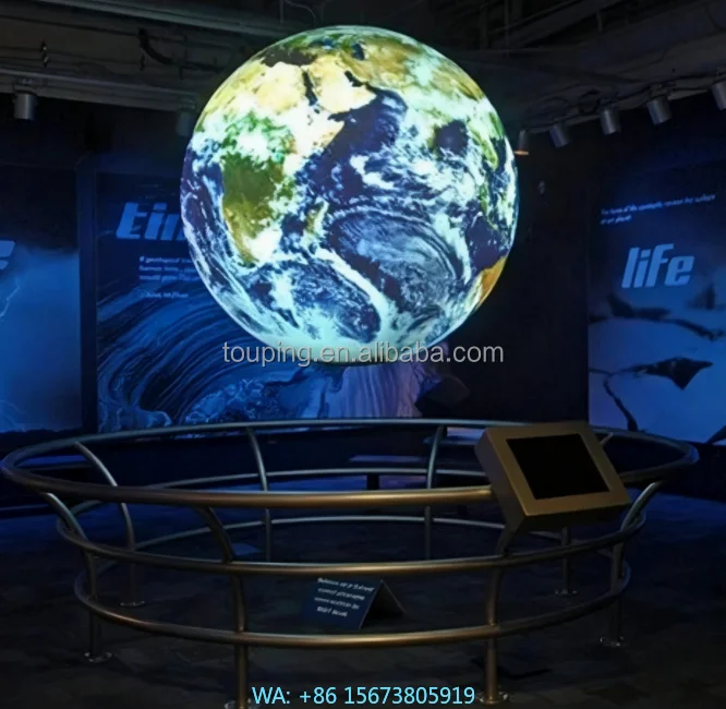 

Flexible Full Color Globe Sphere LED Display Waterproof Video Wall for Retail Store & Education Use with SDK Support