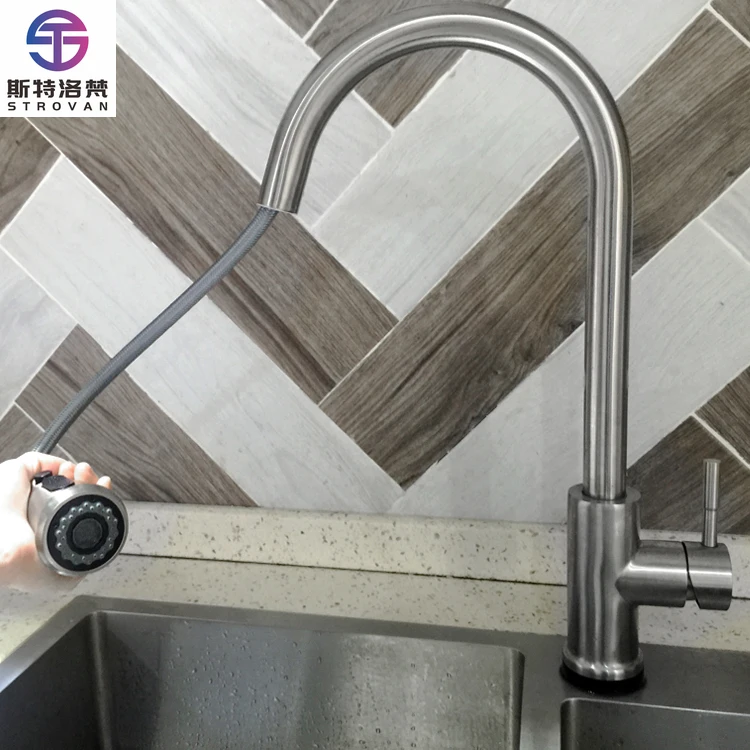 

Pull Down Kitchen Sink Faucet With One Hole