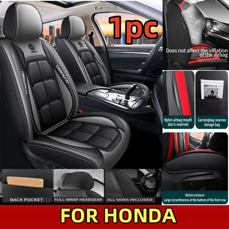 

Чехлы на автомобильные сиденья FOR HONDA, передние одноместные чехлы на сиденья полностью покрытые искусственной кожей и водонепроницаемыми.