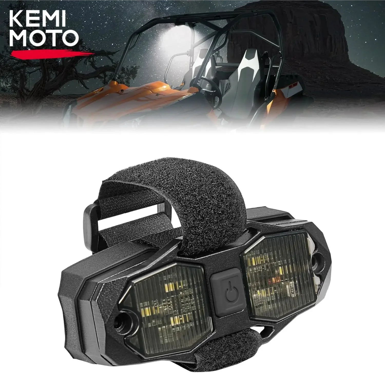 KEMIMOTO Dome Light 12V Waterproof Vehicle Cab LED Lights Compatible with Polaris RZR Ranger for Can Am Defender RV Truck ATV