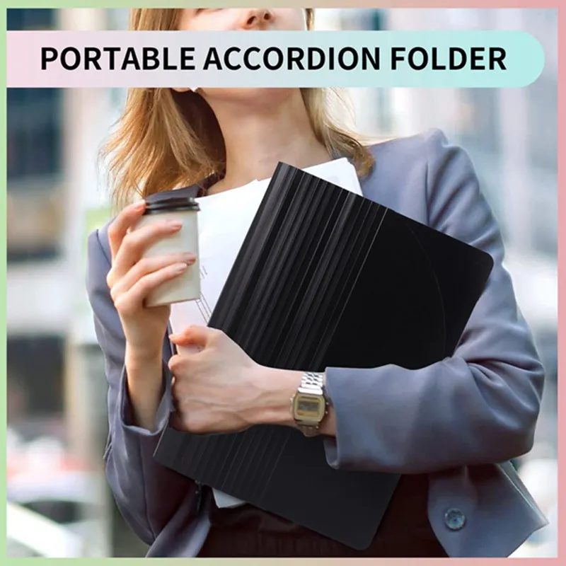 Accordian File Organizer,Expandable File Folder,Portable Accordian Folder Letter Size,For Paper Documents A4 Letter Size