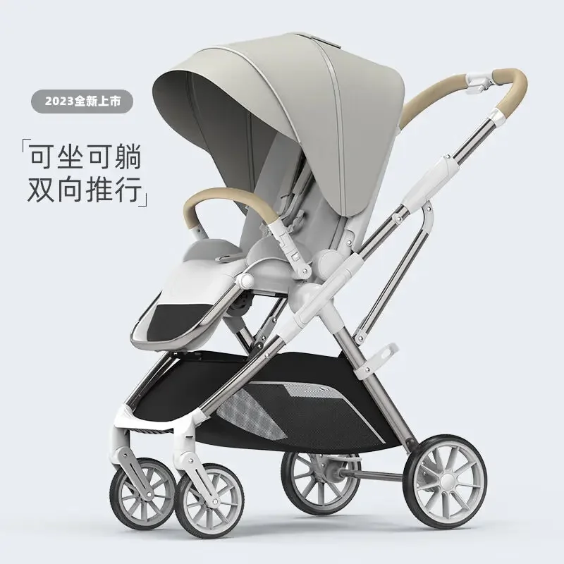 Baby Stroller Can Sit Lie Down 0-3 Years Old High Landscape Baby Stroller Two-way Lightweight Folding Children's Baby Stroller