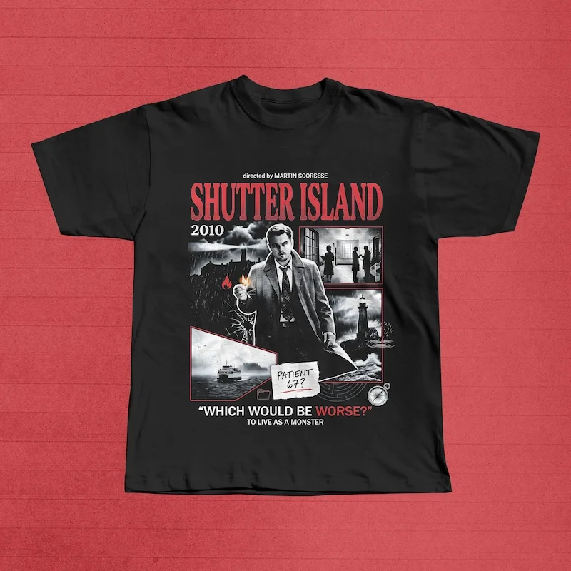 Shutter Island T-Shirt, Vintage Psychological Thriller Movie Tee, Martin Scorsese Film Lover Gift