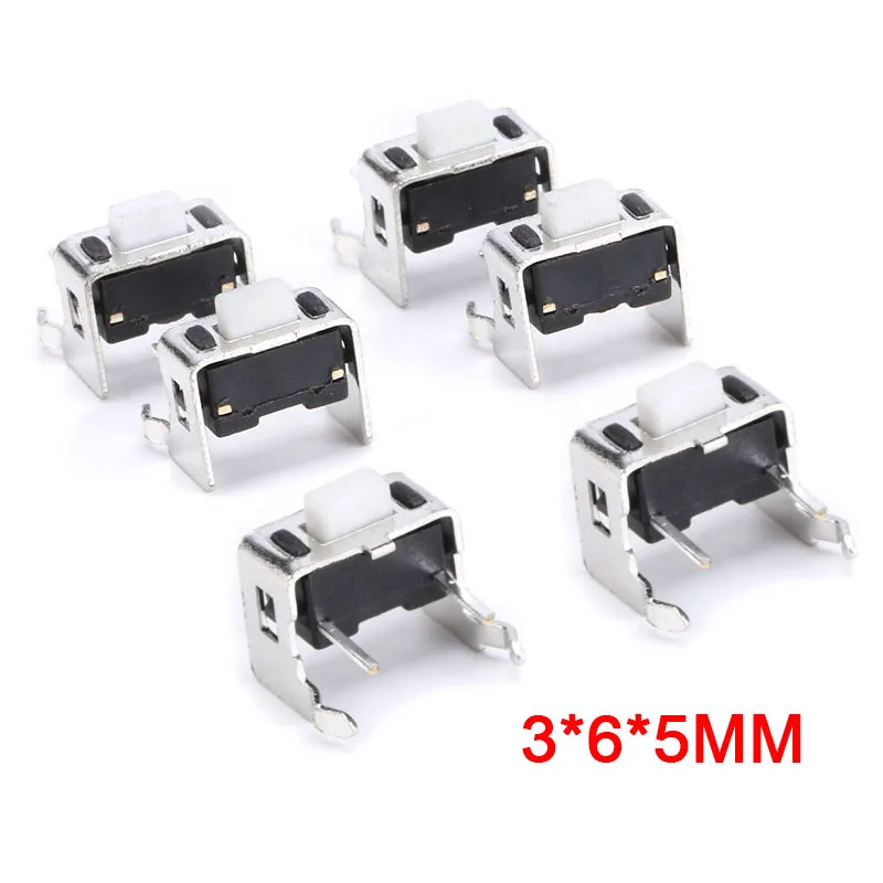 20Pcs 3x6x5MM Bracket Tact Switch Micro Switch 3*6*5mm Keys Side Buttons Switch