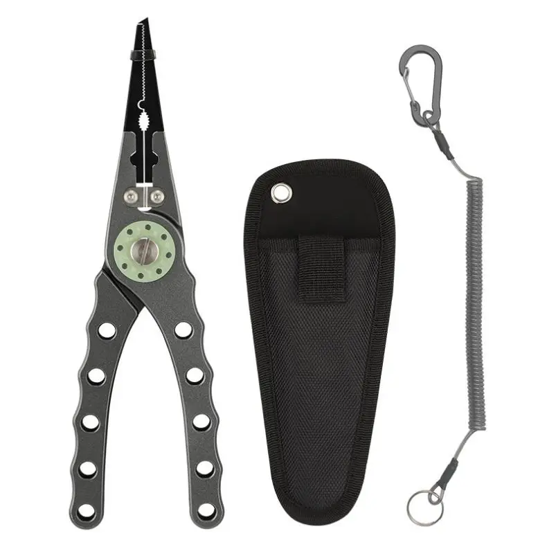 

Luminous Aluminum Alloy Multi-Functional Road Pliers Portable Night Fishing Open-Loop Wire Cutter Essential Fishing Gear