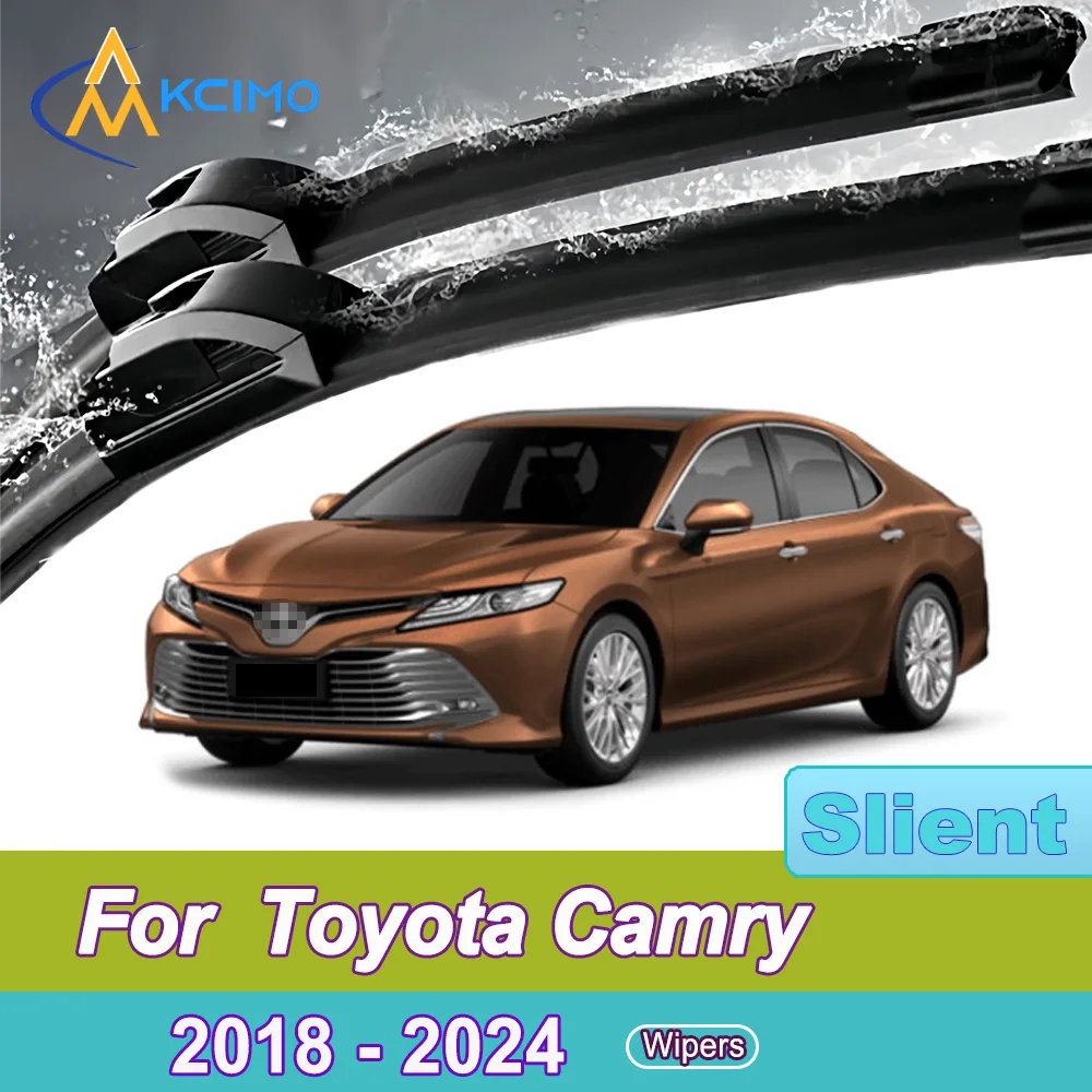 

2 Pack Silent Beam Wiper Blades For Toyota Camry XV70 2018-2024 Noiseless All-Weather Design Windshield Rain Brush Accessories