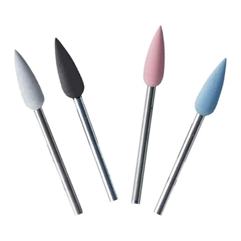 

B59A Silicone Pointed Teardrop Polisher Set Of 12 Silicone Polishing 15 X 5.5Mm Kit Assortment 4 Grades