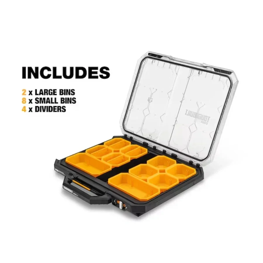 

TOUGHBUILT Stacktech Low Profile Full Organizer Medium Size IP65 Waterproof Tool Box TB-B1-O-10