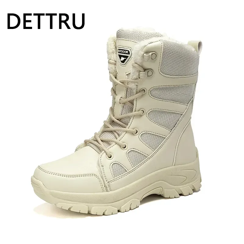 Brand Men Boots Winter Waterproof Snow Boots Unisex High Top Warm Outdoor Ankle Boots Male Casual Shoes Platform Boot