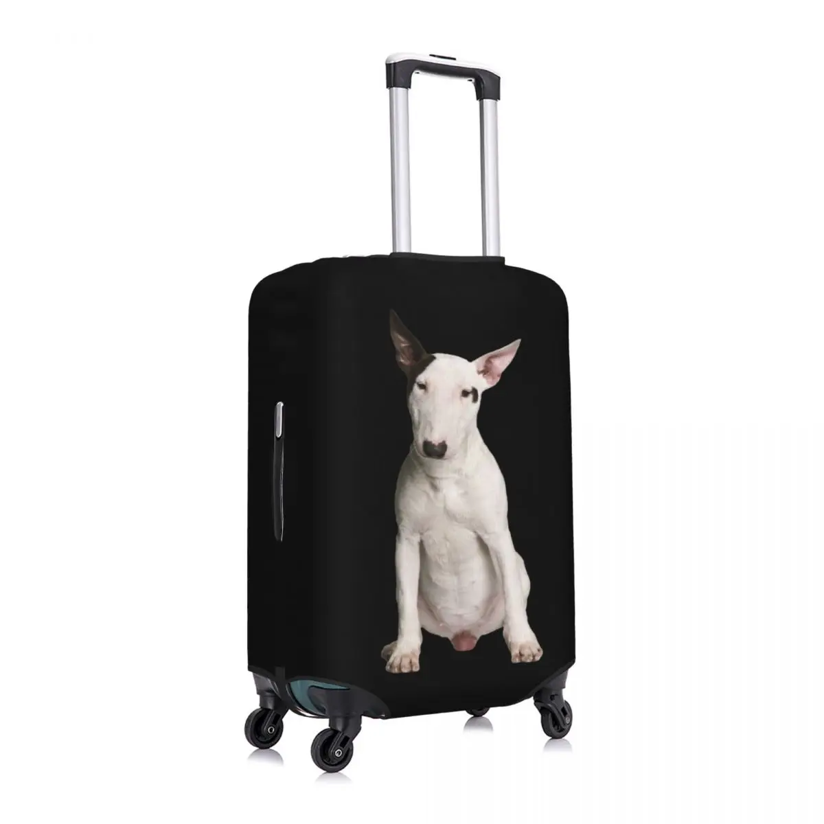 Custom Cute Bull Terrier Dog Luggage Cover Cute Suitcase Protector Covers Suit For 18-32 inch