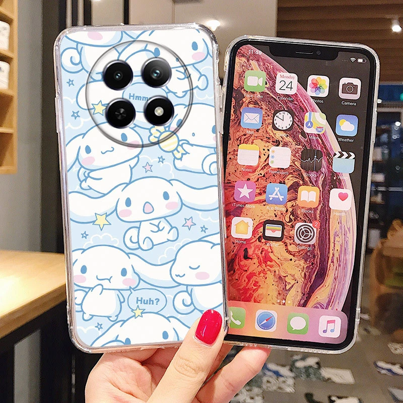 Kuromi Hello Kitty Cinnamoroll Phone Case For Realme 13 12 Pro C65 C30 C30S C35 C25 C12 C25Y Narzo 50A Pirme 8i Clear Back Cover