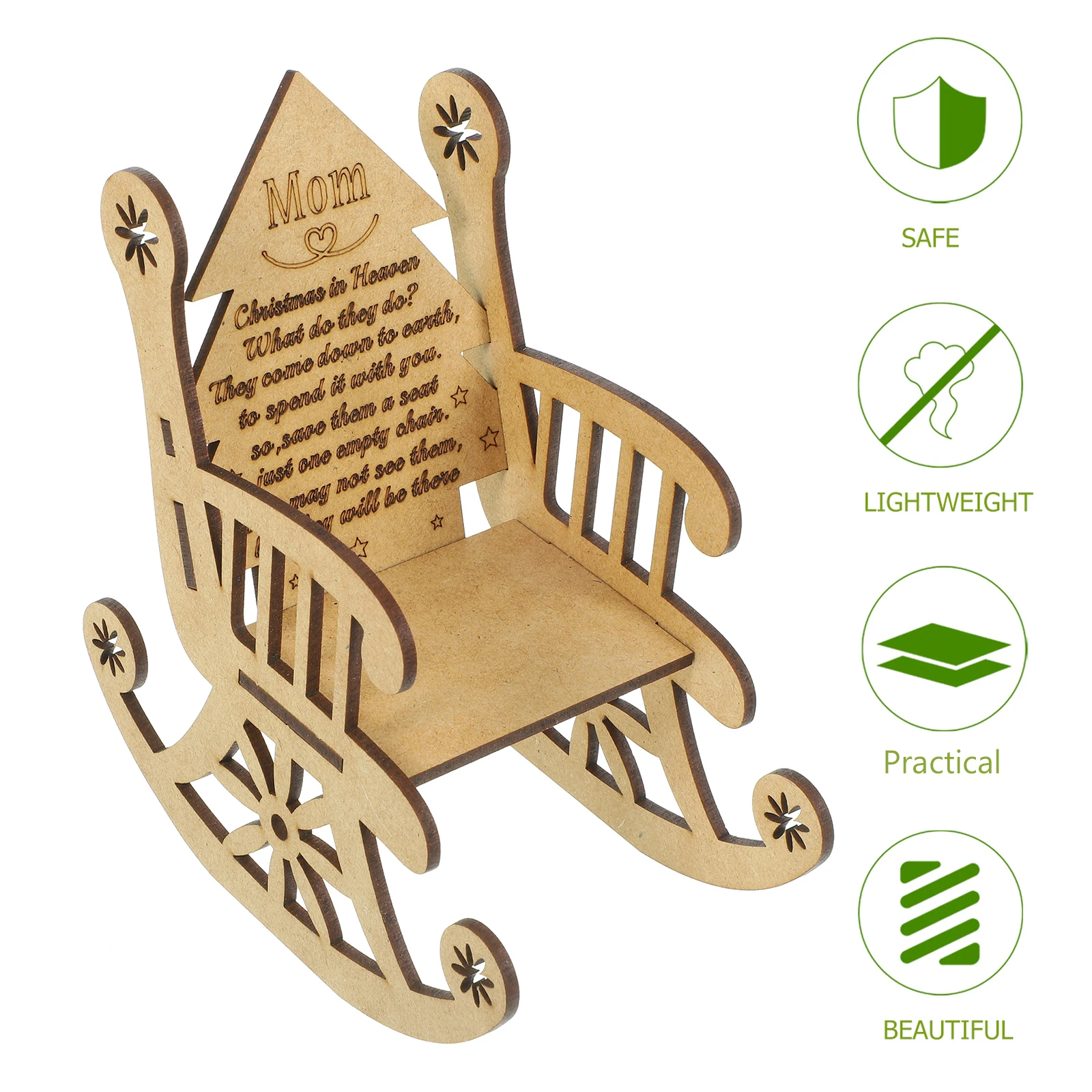 

Christmas Retro Holder Wooden Chair Shape Decorative Stand for Xmas Tabletop Decoration Christmas Decorations